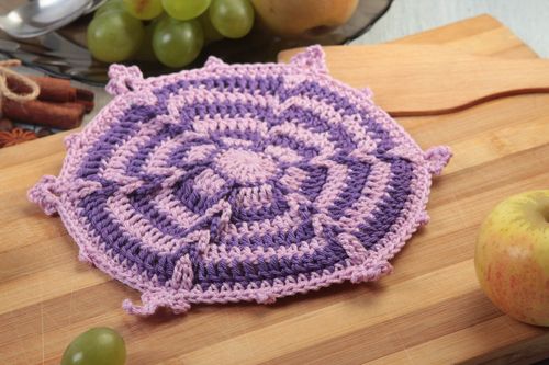 Handmade potholder designer pot holder crochet potholder decorating ideas - MADEheart.com