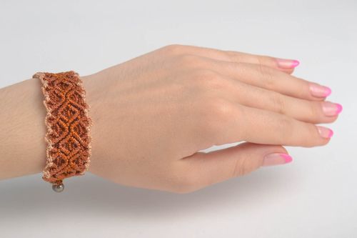 Handmade bracelet designer jewelry macrame accessory beads bracelet gift ideas - MADEheart.com
