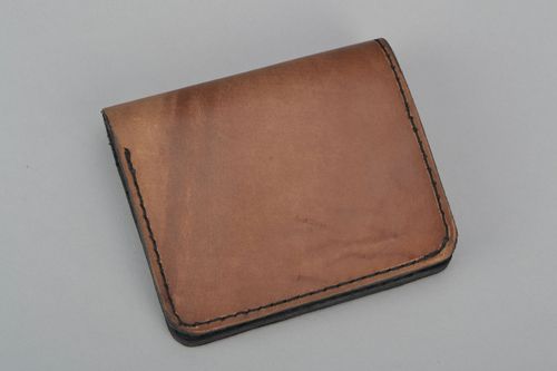 Genuine leather wallet Brown - MADEheart.com