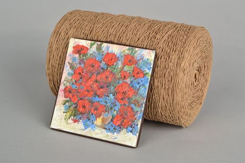 Fridge magnet Poppies and Cornflowers - MADEheart.com