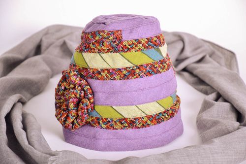 Purple womans hat - MADEheart.com