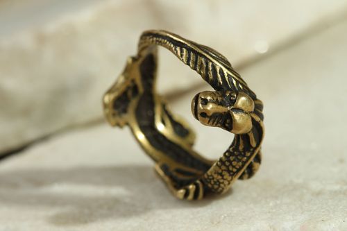Bronze ring Small Dragon - MADEheart.com