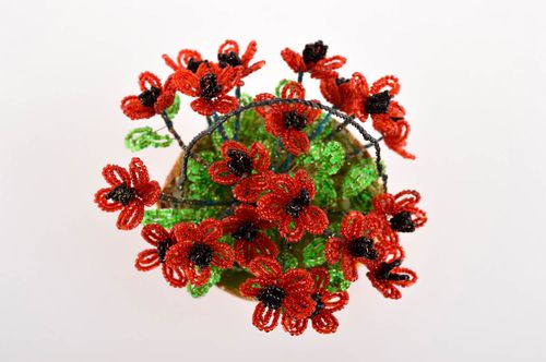 Handmade beaded flowers artificial flowers beadwork ideas decorative use only - MADEheart.com