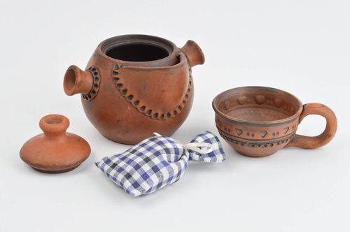 Handmade ceramic teapot ceramic tea cup pottery works home ceramics ideas - MADEheart.com