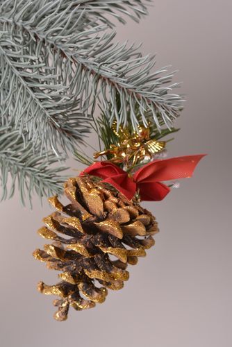Unusual handmade cone beautiful decorative accessories stylish Christmas decor - MADEheart.com