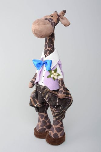Designer soft toy soaked with coffee Giraffe - MADEheart.com