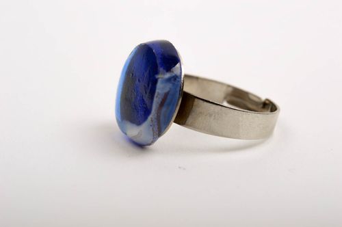 Glass handmade ring stylish designer accessories beautiful cute jewelry - MADEheart.com