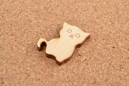 Handmade plywood blank wood craft DIY brooch scrapbooking ideas small gifts - MADEheart.com