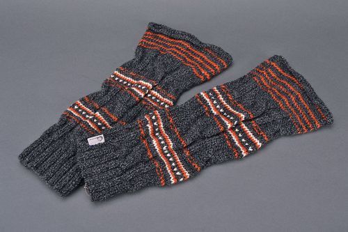 Dark woolen legwarmers - MADEheart.com
