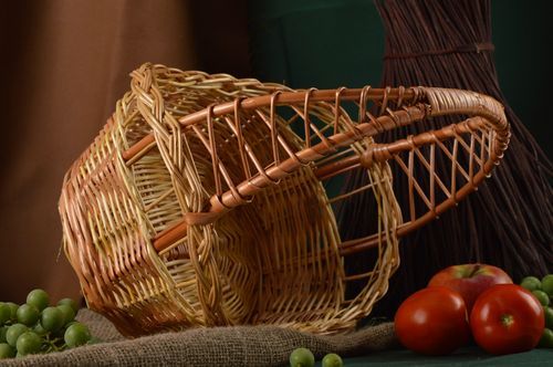 Handmade interior woven basket stylish basket for home cute present ideas - MADEheart.com