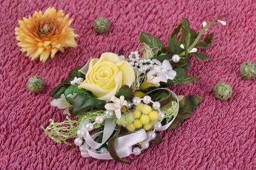 Blank for hair clip or brooch creating handmade beautiful flowers  - MADEheart.com