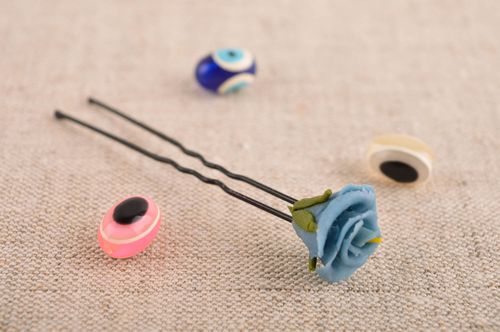 Handmade hair pin designer hair pin accessory for girls hair pins with flowers - MADEheart.com
