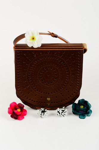Handmade designer small bag unusual leather bag cute present for women - MADEheart.com