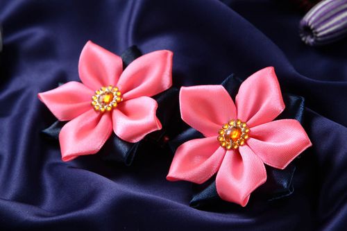 Handmade hair accessories flower hair clips fashion accessories gifts for her - MADEheart.com