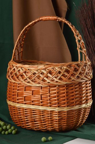 Handmade designer cute basket unusual stylish basket woven basket ideas - MADEheart.com