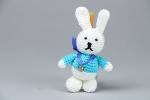 Crocheted handmade toy Funny Bunny - MADEheart.com