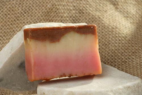 Handmade soap with a pink clay - MADEheart.com
