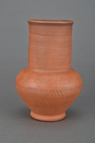 66 oz handmade ceramic terracotta water pitcher without handle 2 lb - MADEheart.com