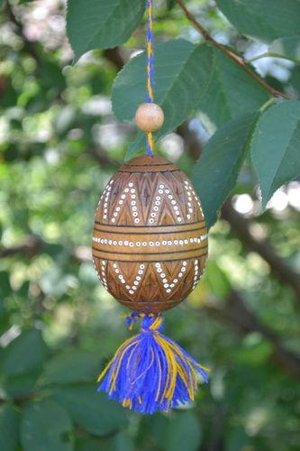 Easter egg homemade decorations wooden wall hanging decorative egg Easter gifts - MADEheart.com