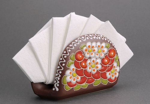 Ceramic patterned napkin holder - MADEheart.com