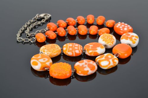 Lampwork beaded necklace  - MADEheart.com
