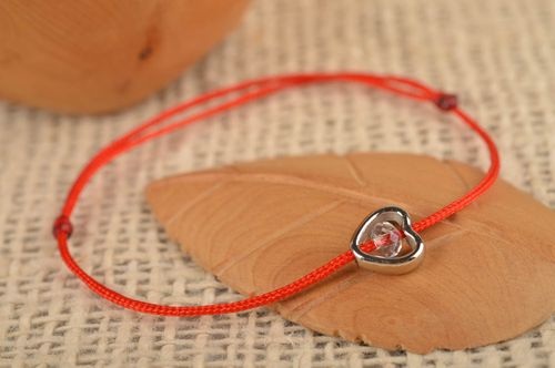 Handmade accessories designer bracelet beautiful red bracelet with bead  - MADEheart.com