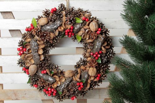 Beautiful handmade door wreath Christmas gifts home design decorative use only - MADEheart.com