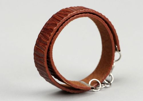 Brown leather bracelet - MADEheart.com
