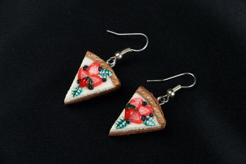 Earrings made of polymer clay Cakes - MADEheart.com