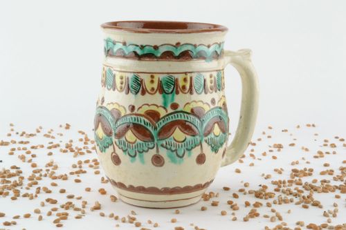 Decorative clay mug - MADEheart.com