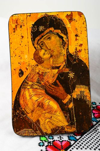 Wooden product family icon personal icons orthodox gifts handmade gift - MADEheart.com