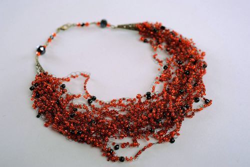 Beaded necklace with Czech beads - MADEheart.com