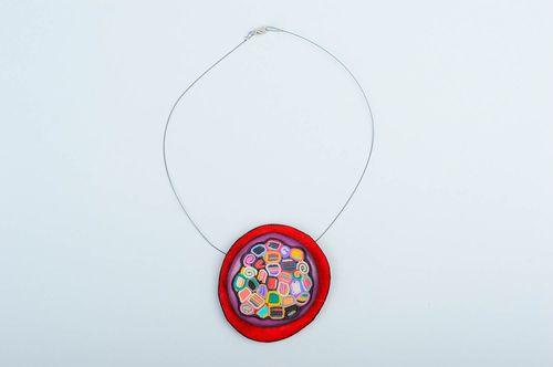 Handmade leather pendant handmade bright pendant design women pendant  - MADEheart.com