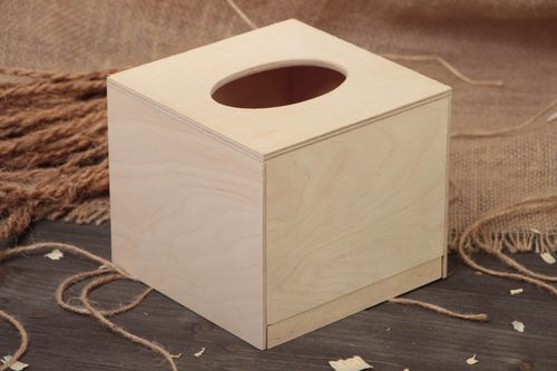 Handmade Plywood blank for napkin holder for decoupage or painting home decor - MADEheart.com