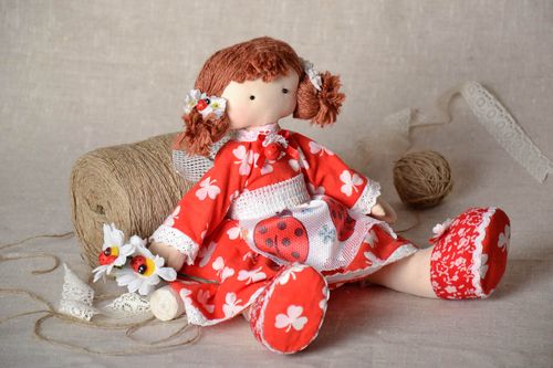 Textile doll Bead - MADEheart.com