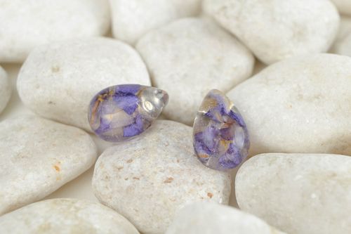 Handmade tender earrings unusual stud earrings romantic jewelry for girls - MADEheart.com