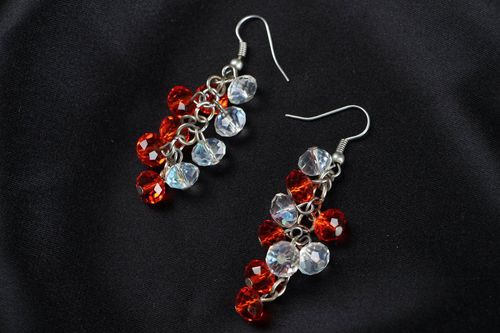 Crystal earrings with beads - MADEheart.com