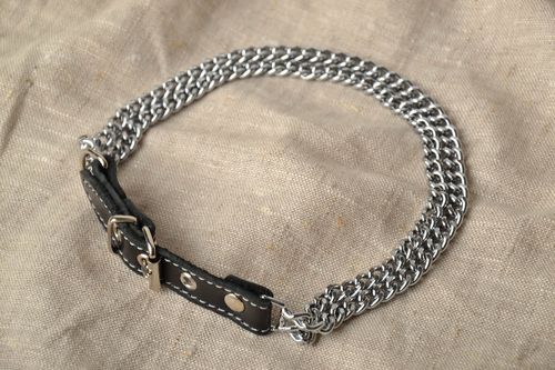 Double metal dog collar  - MADEheart.com