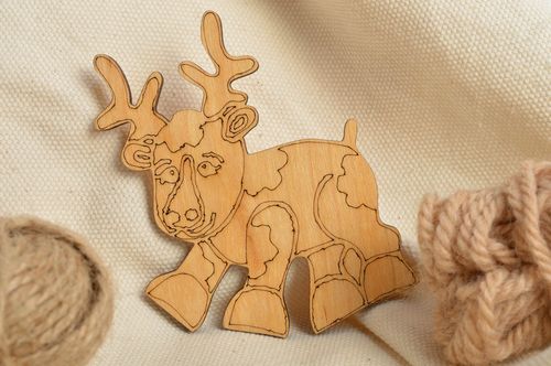 Handmade decorative blank for creative work made of plywood in the form of moose - MADEheart.com