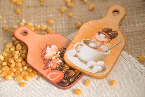 Unusual handmade fridge magnet kitchen supplies 2 pieces decorative use only - MADEheart.com