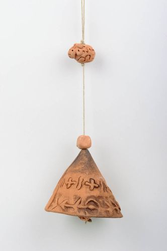Beautiful handmade ceramic bell interior clay bell home designs gift ideas - MADEheart.com