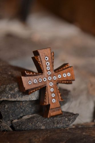 Cross necklace for women handmade jewelry cross pendant spiritual gifts - MADEheart.com