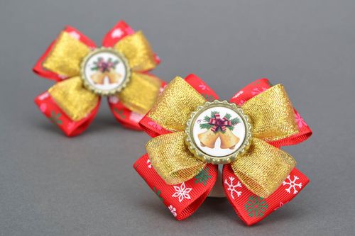 Set of hair clips Christmas - MADEheart.com